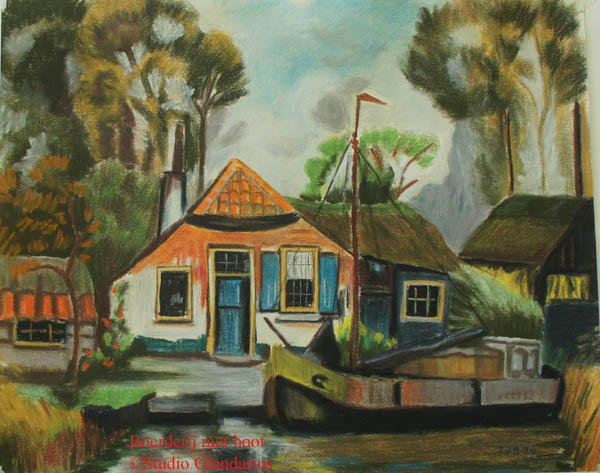 Boerderij met boot